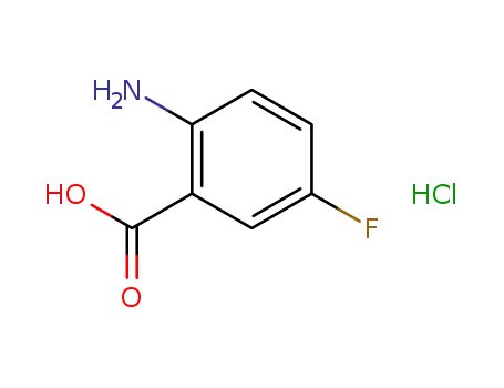 Molecular Structure of 52548-62-6 (2-amino-5-fluorobenzoic acid hydrochloride)