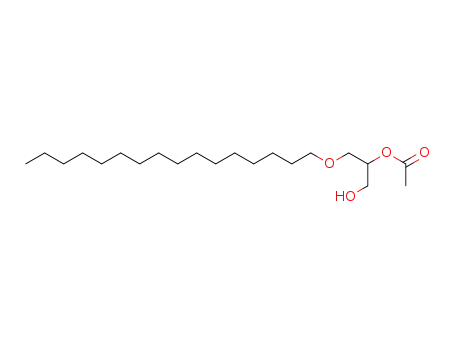 Molecular Structure of 87233-21-4 (1-O-HEXADECYL-2-ACETYL-RAC-GLYCEROL)