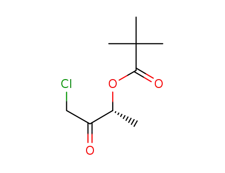 Molecular Structure of 832151-99-2 (Propanoic acid, 2,2-dimethyl-, (1R)-3-chloro-1-methyl-2-oxopropyl
ester)