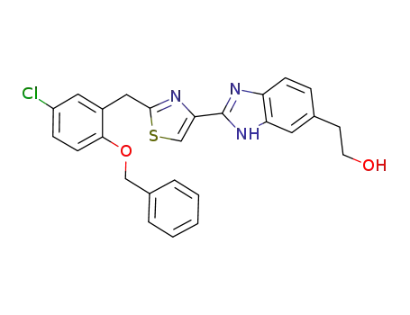 2-(2-(2-({5-chloro-2-[(phenylmethyl)oxy]phenyl}methyl)-1,3-thiazol-4-yl)-3H-benzimidazol-5-yl)ethanol