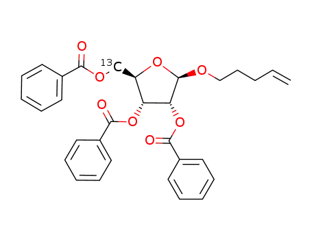 <5'-13C>pent-4-enyl 2',3',5'-tri-O-benzoyl-β-D-erythro-pentofuranoside