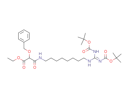 Molecular Structure of 170367-46-1 (1-(1,1-Dimethylethyl) 16-ethyl 3-[[(1,1-dimethylethoxy)carbonyl]amino]-15-phenylmethoxy-14-oxo-2,4,13-triazahexadec-2-enedioate)