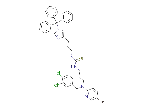 1-{3-[(5-Bromo-pyridin-2-yl)-(3,4-dichloro-benzyl)-amino]-propyl}-3-[3-(1-trityl-1H-imidazol-4-yl)-propyl]-thiourea