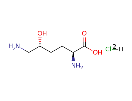Molecular Structure of 2219-28-5 (5-hydroxy-D-lysine - 5-hydroxy-L-lysine hydrochloride (1:1:2))