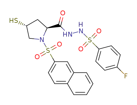 L-Proline, 4-mercapto-1-(2-naphthalenylsulfonyl)-,
2-[(4-fluorophenyl)sulfonyl]hydrazide, (4R)-