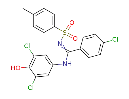 N-[1-(4-Chloro-phenyl)-1-(3,5-dichloro-4-hydroxy-phenylamino)-meth-(Z)-ylidene]-4-methyl-benzenesulfonamide