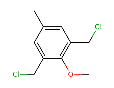 Molecular Structure of 34920-23-5 (Benzene, 1,3-bis(chloromethyl)-2-methoxy-5-methyl-)