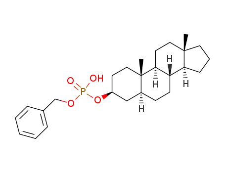 Molecular Structure of 230630-64-5 (benzyl hydrogen 5α-androstan-3β-yl phosphate)