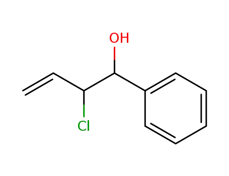 Molecular Structure of 88086-64-0 (Benzenemethanol, a-(1-chloro-2-propenyl)-)