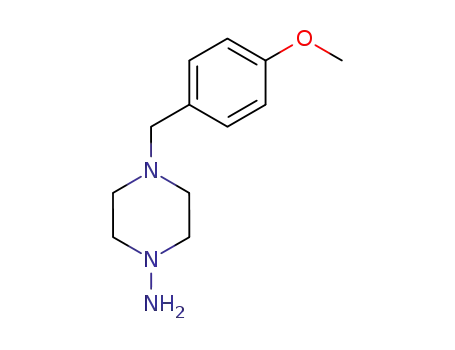 Molecular Structure of 3973-69-1 (1-Piperazinamine, 4-[(4-methoxyphenyl)methyl]-)