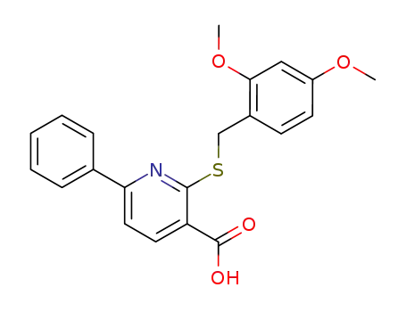 2-(2,4-Dimethoxy-benzylsulfanyl)-6-phenyl-nicotinic acid