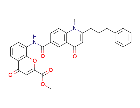 8-{[1-Methyl-4-oxo-2-(3-phenyl-propyl)-1,4-dihydro-quinoline-6-carbonyl]-amino}-4-oxo-4H-chromene-2-carboxylic acid methyl ester
