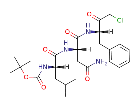 (3S)-<<N-(tert-butoxycarbonyl)leucinylasparaginyl>amino>-1-chloro-4-phenyl-2-butanone
