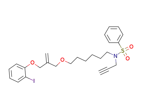 N-{6-[2-(2-Iodo-phenoxymethyl)-allyloxy]-hexyl}-N-prop-2-ynyl-benzenesulfonamide