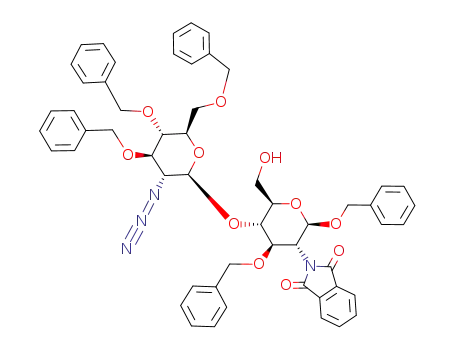 benzyl 4-O-(2-azido-3,4,6-tri-O-benzyl-2-deoxy-β-D-glucopyranosyl)-3-O-benzyl-2-deoxy-2-phthalimido-β-D-glucopyranoside