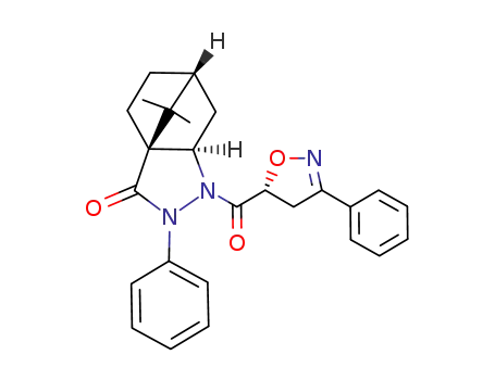 (1S,5R,7R)-10,10-Dimethyl-3-phenyl-4-((R)-3-phenyl-4,5-dihydro-isoxazole-5-carbonyl)-3,4-diaza-tricyclo[5.2.1.0<sup>1,5</sup>]decan-2-one