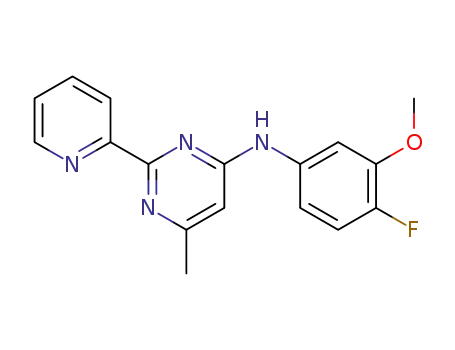 4-(4-Fluoro-3-methoxyanilino)-6-methyl-2-(2-pyridinyl)pyrimidine
