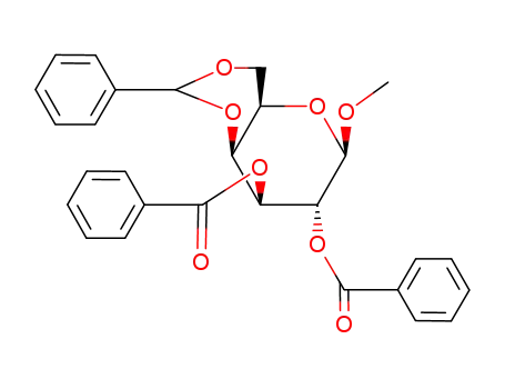Molecular Structure of 53598-03-1 (METHYL 2,3-DIBENZOYL-4,6-O-BENZYLIDENE-BETA-D-GALACTOPYRANOSIDE)