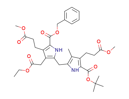 benzyl 5'-(tert-butoxycarbonyl)-3-<(ethoxycarbonyl)methyl>-4,4'-bis<2-(methoxycarbonyl)ethyl>-3'-methyl-2,2'-dipyrrylmethane-5-carboxylate