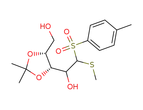 1-[(4S,5R)-5-(hydroxymethyl)-2,2-dimethyl-1,3-dioxolan-4-yl]-2-[(p-tolyl)sulfonyl]-2-(mthylthio)-1-ethanol