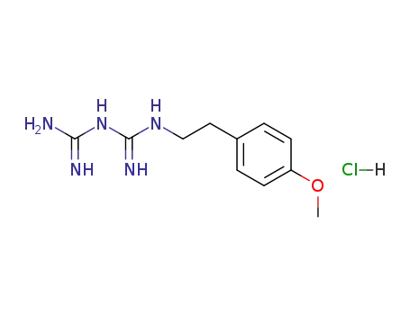 Molecular Structure of 56370-00-4 (N-1-(4-methoxy)phenethylbiguanide hydrochloride)