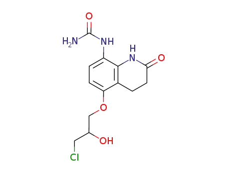 Molecular Structure of 65369-45-1 (Urea,
[5-(3-chloro-2-hydroxypropoxy)-1,2,3,4-tetrahydro-2-oxo-8-quinolinyl]-)