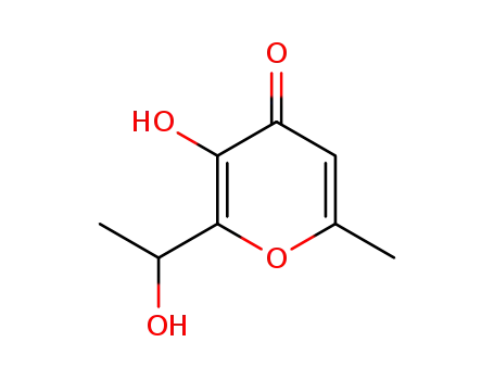 4H-Pyran-4-one, 3-hydroxy-2-(1-hydroxyethyl)-6-methyl-