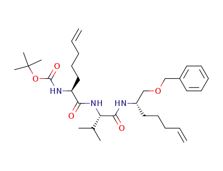 {(S)-1-[(S)-1-((S)-1-Benzyloxymethyl-hex-5-enylcarbamoyl)-2-methyl-propylcarbamoyl]-hex-5-enyl}-carbamic acid tert-butyl ester