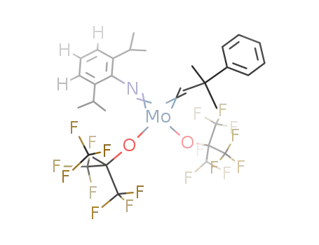 {(2-methyl-2-phenyl-propylidene)((2,6-diisopropylphenyl)imido)molybdenum(VI)bis(perfluoro-tert-butoxide)}