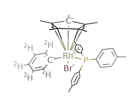 C<sub>5</sub>(CH<sub>3</sub>)5RhP(C<sub>6</sub>H<sub>4</sub>CH<sub>3</sub>)3(C<sub>6</sub><sup>(2)</sup>H<sub>5</sub>)Br
