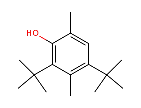Molecular Structure of 70766-52-8 (2,4-Bis(1,1-dimethylethyl)-3,6-dimethylphenol)