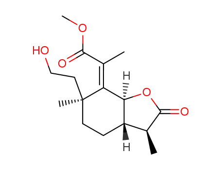 2-[(3S,3aS,6S,7aS)-6-(2-Hydroxy-ethyl)-3,6-dimethyl-2-oxo-hexahydro-benzofuran-(7E)-ylidene]-propionic acid methyl ester
