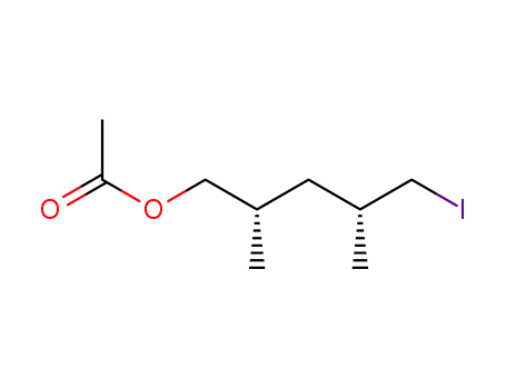 (2S,4R)-5-iodo-2,4-dimethylpentan-1-ol acetate