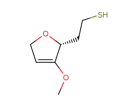 Molecular Structure of 237769-80-1 (2-Furanethanethiol,2,5-dihydro-3-methoxy-,(2R)-(9CI))