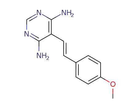 5-[(E)-2-(4-Methoxy-phenyl)-vinyl]-pyrimidine-4,6-diamine