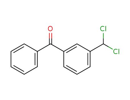 Molecular Structure of 77620-92-9 (3-(Dichloromethyl)benzophenone)