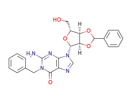 1-benzyl-9-(2',3'-O-benzylidene-β-D-ribofuranosyl)guanine