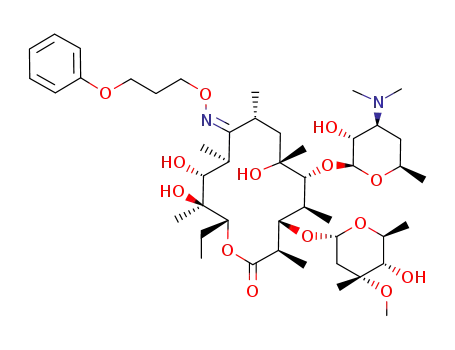 Erythromycin A (E)-9-[O-(3-phenoxypropyl)oxime]
