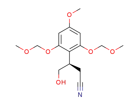 (R)-4-Hydroxy-3-(4-methoxy-2,6-bis-methoxymethoxy-phenyl)-butyronitrile