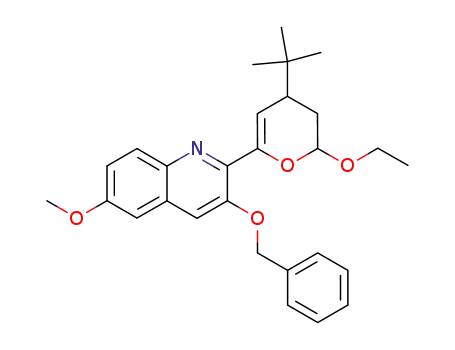3-Benzyloxy-2-(4-tert-butyl-6-ethoxy-5,6-dihydro-4H-pyran-2-yl)-6-methoxy-quinoline