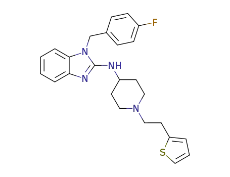1H-Benzimidazol-2-amine,
1-[(4-fluorophenyl)methyl]-N-[1-[2-(2-thienyl)ethyl]-4-piperidinyl]-