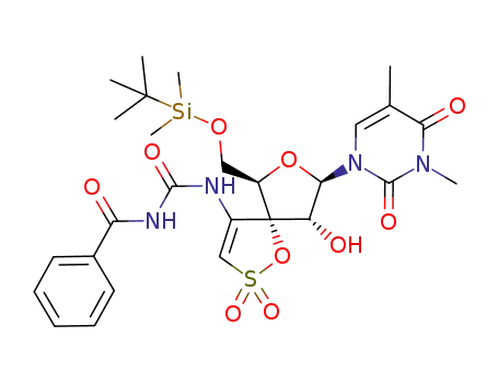 [1-[5'-O-(tert-butyldimethylsilyl)-β-D-ribofuranosyl]-3-N-methylthymine]-3'-spiro-5''-[4''-(3-benzoylureido)-1'',2''-oxathiole-2'',2''-dioxide]
