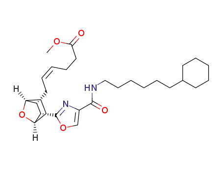[1S-[1α,2α(Z),3α,4α]]-6-[3-[4-[[(6-Cyclohexylhexyl)amino]carbonyl]-2-oxazolyl]-7-oxabicyclo[2.2.1]hept-2-yl]-4-hexenoic acid, methyl ester