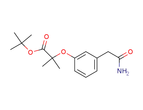 Molecular Structure of 627097-25-0 (tert-Butyl 2-[3-(aminocarbonylmethyl)phenoxy]-2-methylpropionate)