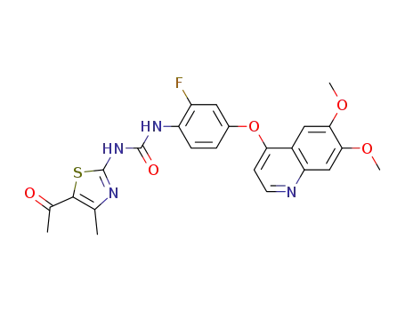 N-(5-Acetyl-4-methyl-1,3-thiazol-2-yl)-N'-{4-[(6,7-dimethoxy-4-quinolyl)oxy]-2-fluorophenyl}urea