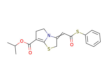 Pyrrolo[2,1-b]thiazole-7-carboxylic acid, 2,3,5,6-tetrahydro-3-[2-oxo-2-(phenylthio)ethylidene]-, 1-methylethyl ester