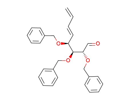 Molecular Structure of 194724-39-5 (5,7-Octadienal, 2,3,4-tris(phenylmethoxy)-, (2R,3S,4S,5E)-)