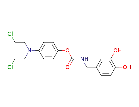 Carbamic acid, [(3,4-dihydroxyphenyl)methyl]-,
4-[bis(2-chloroethyl)amino]phenyl ester