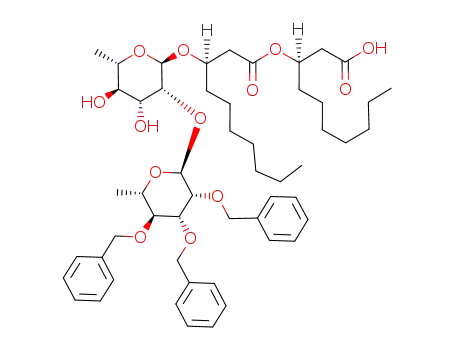 (R)-3-{(R)-3-[2-O-(2',3',4'-tri-O-benzyl-α-L-rhamnopyranosyl)-α-L-rhamnopyranosyl]oxydecanoyl}oxy-(R)-decanoic acid