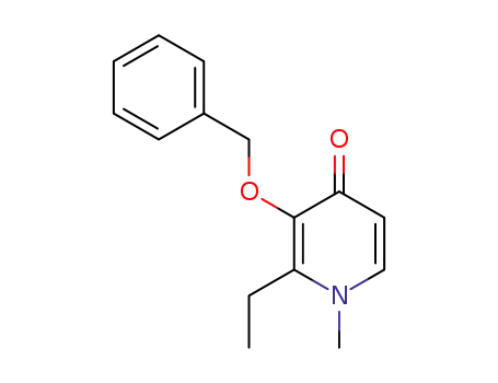 Molecular Structure of 123742-56-3 (3-benzyloxy-2-ethyl-1-methyl-4(1H)-pyridinone)